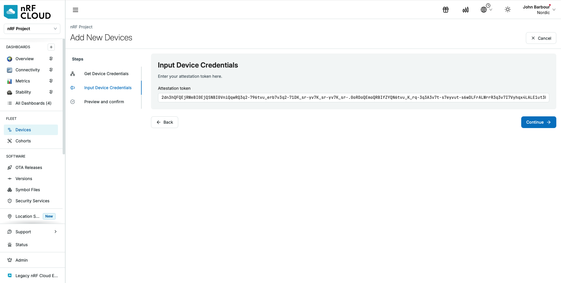 Add attestation token