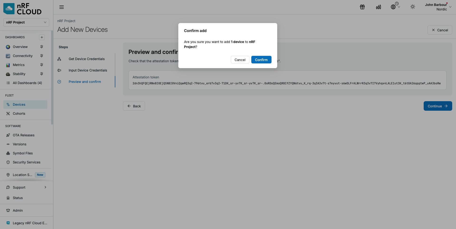 Confirm add
